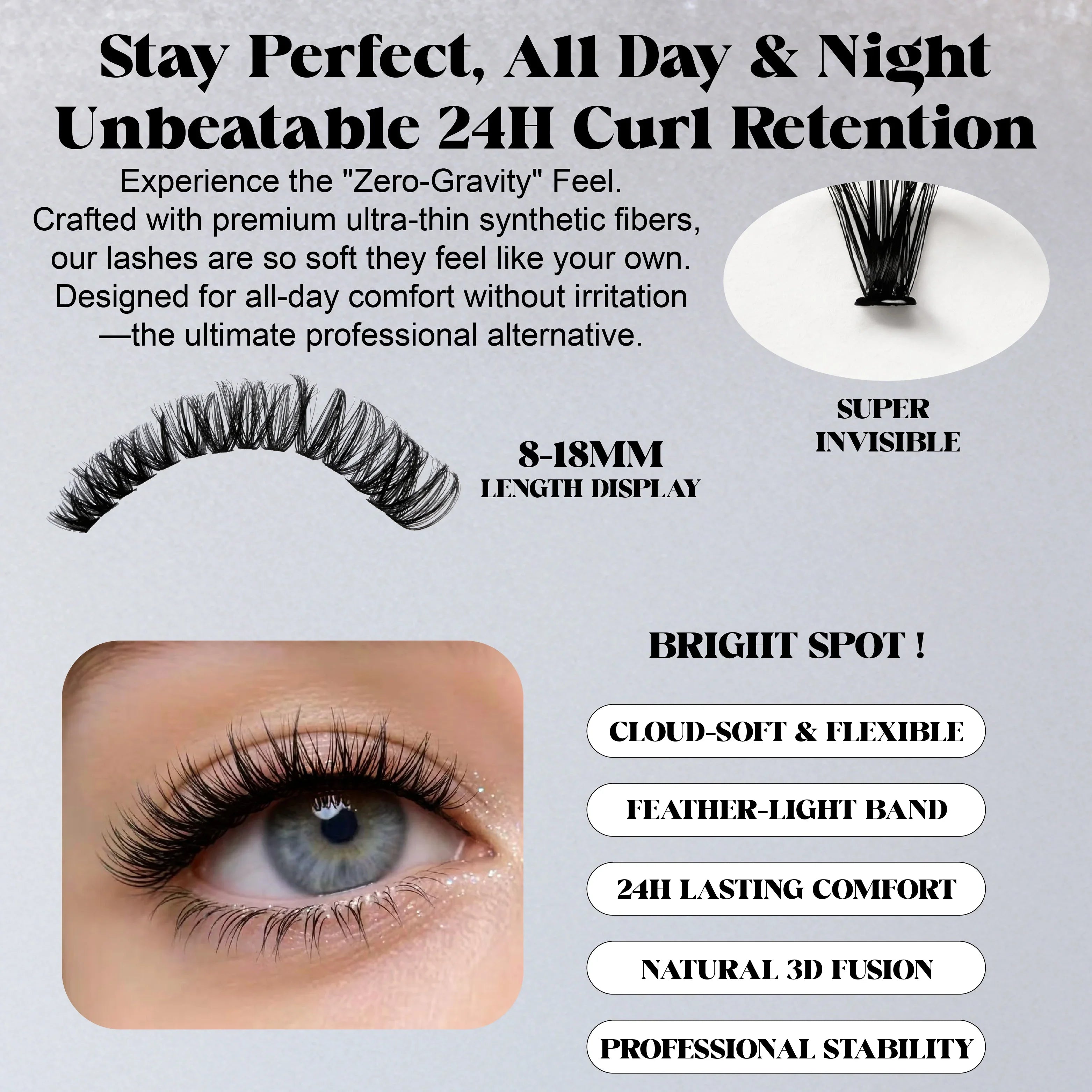 ST S50P D-Curl Lash Clusters 8-18mm