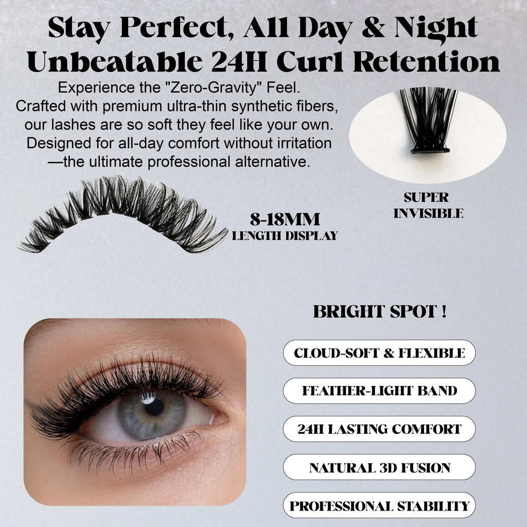 ST S60P D-Curl Lash Clusters 8-18mm