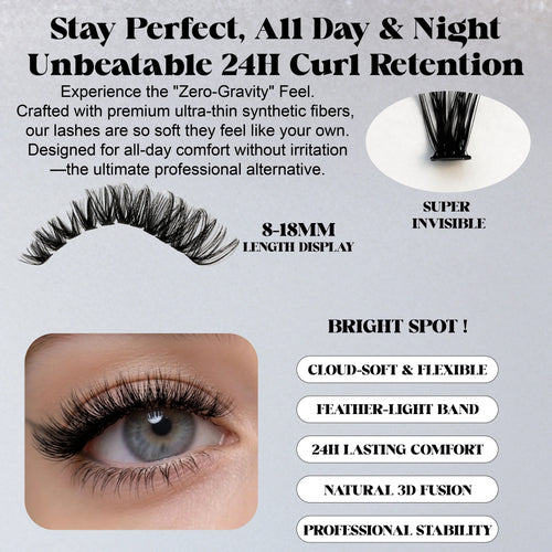ST S60P D-Curl Lash Clusters 8-18mm