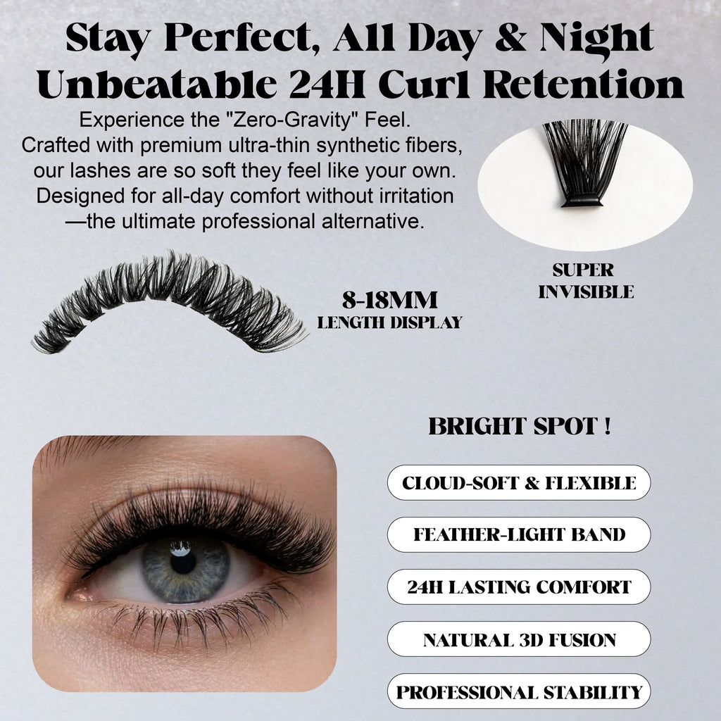 ST S80P D-Curl Lash Clusters 8-18mm