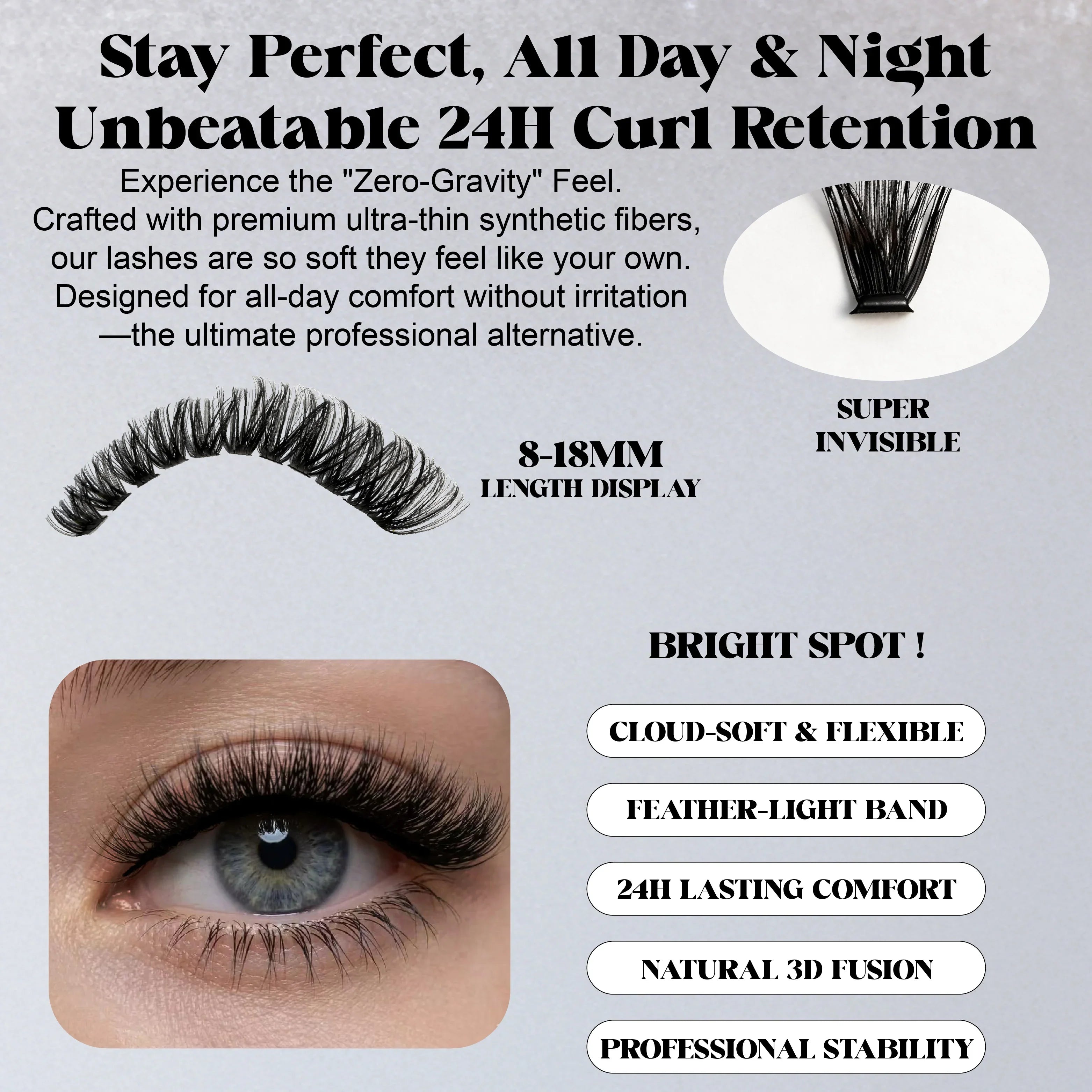 ST S80P D-Curl Lash Clusters 8-18mm