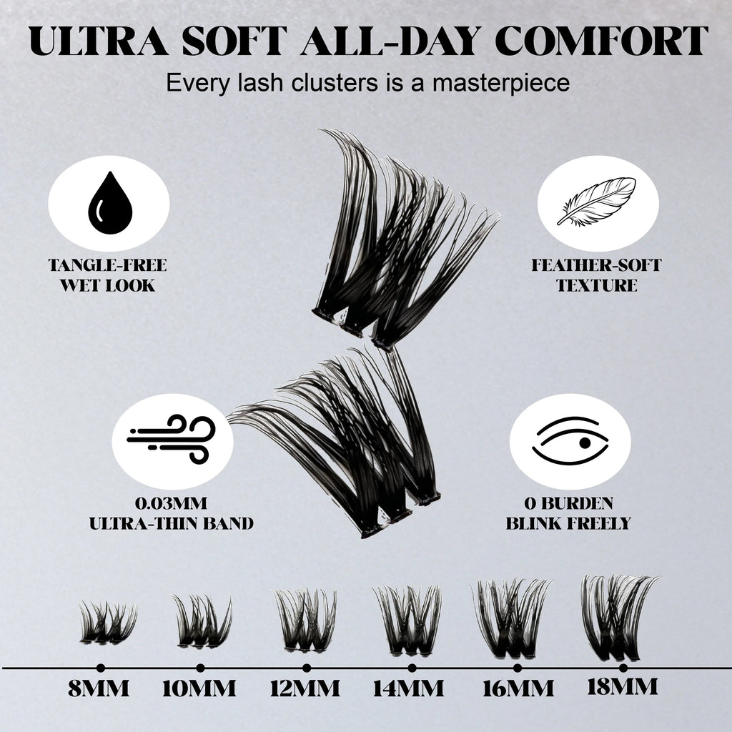 ST HALO D-Curl Lash Clusters 8-18mm