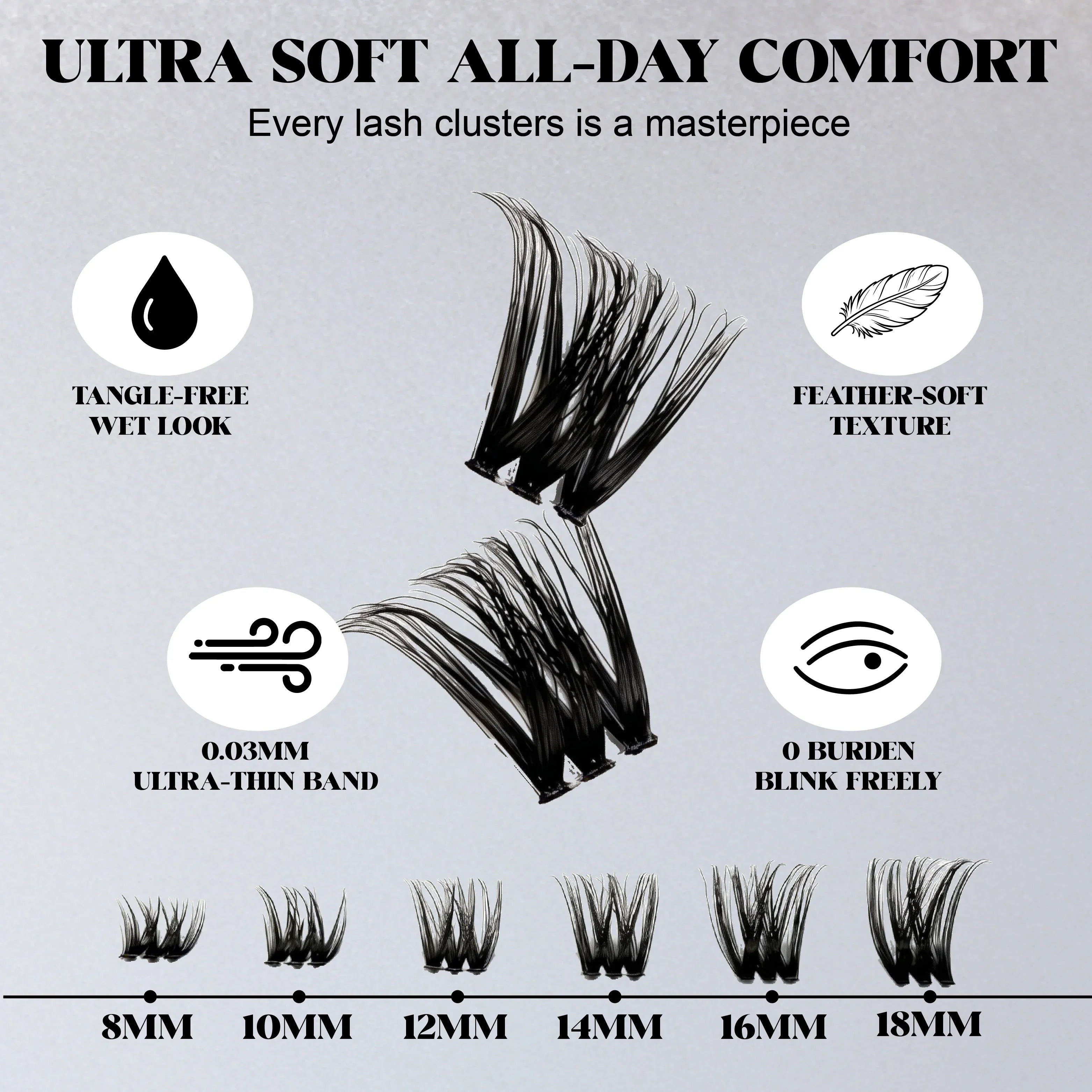 ST HALO D-Curl Lash Clusters 8-18mm