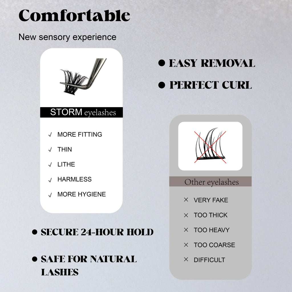 ST S80P D-Curl Lash Clusters 8-18mm