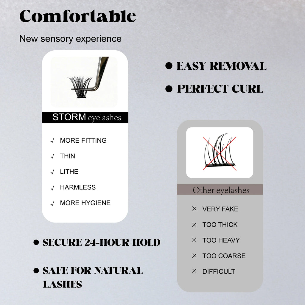 ST S50P D-Curl Lash Clusters 8-18mm