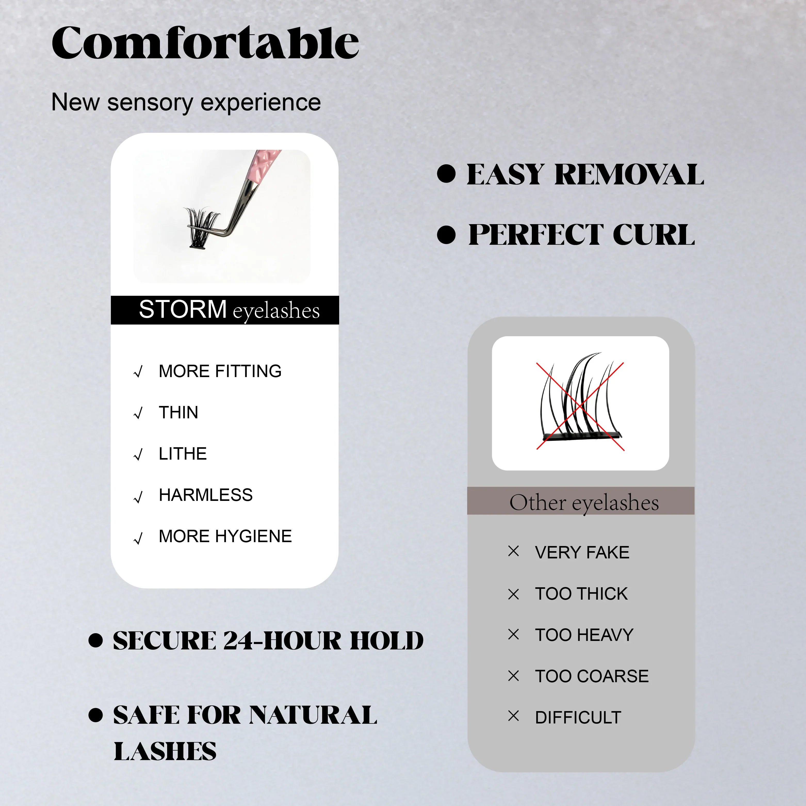 ST S60P D-Curl Lash Clusters 8-18mm